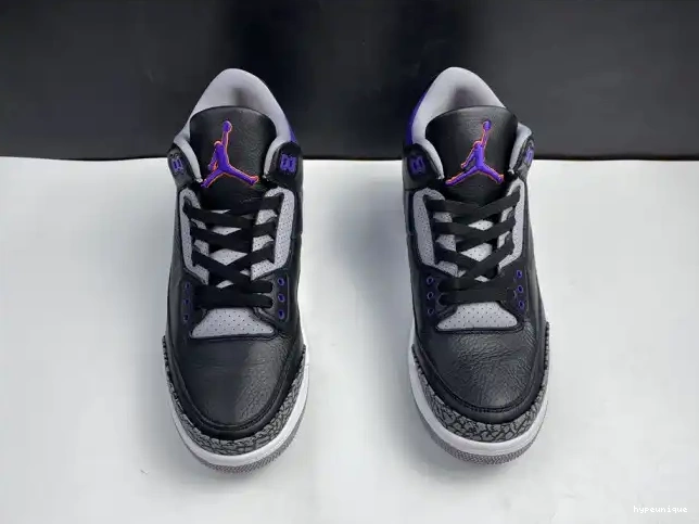 HYPE Retro Jordan Court Air 3 Black CT8532 Purple 050 0615
